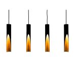 Eglo Pendelarmatuur Barbotto Staal Zwart, Goud 18W 1380lm - 830 Warm Wit | Geschikt voor GU10