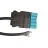 Noxion GST - Compatibel Voedingskabel Zwart - Mannelijk + Open uiteinden - 0,3m - 5 pole 0.75mm2